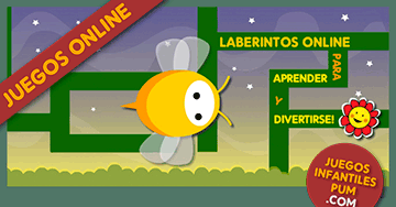 Juegos educativos online y gratis de laberintos para niños: La abejita