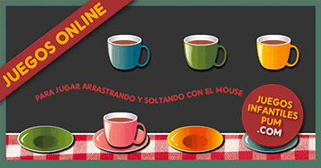 Juegos para niños de jardín gratis: Tazas