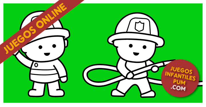 Juegos de colorear online y gratis para niños de 2 a 5 años y bebés: Bomberos 