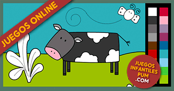 Dibujos Infantiles para Colorear Online: Pintar la vaca