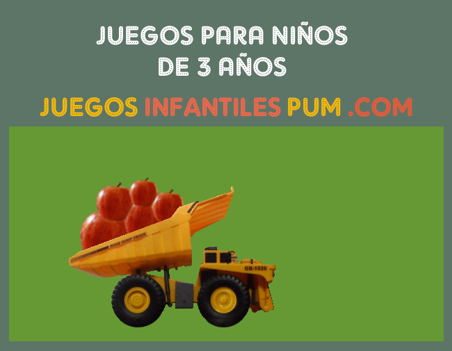 Juegos para niños de 3 años en Juegos Infantiles Pum - Camión lleno de manzanas