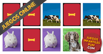 Juegos de memoria para niños pequeños. Memotest online y gratis con animales de granja