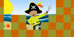 Juegos gratis para niños de 3 y 4 años: A jugar con el pirata usando el ratón