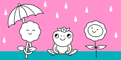 Juegos de colorear gratuitos en línea para bebés y niños pequeños: Lluvia de alegría