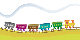 Juegos educativos para bebes, niños y niñas peques: Tren de colores