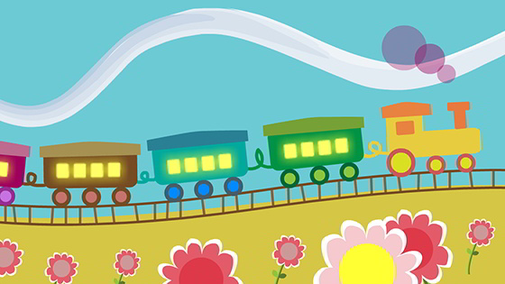 Tren de colores! Videos divertidos para niños pequeños